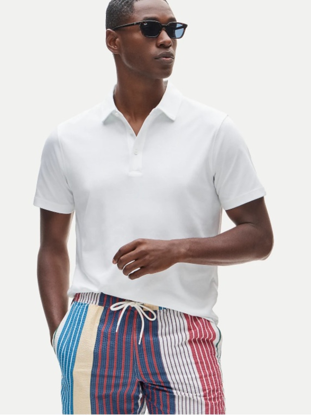 J crew white Polo shirt in Pima cotton